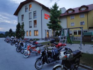 Motorcycle group staying at Hotel Bau Maribor